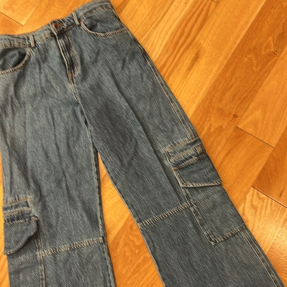 ZARA Denim Cargo Pants - Picture 2 of 12